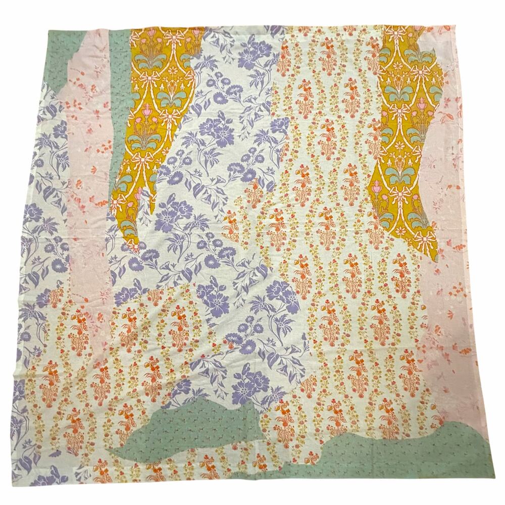 Urban Outfitters Rosalie Wallpaper Floral Patchwork Shower Curtain Cottagecore